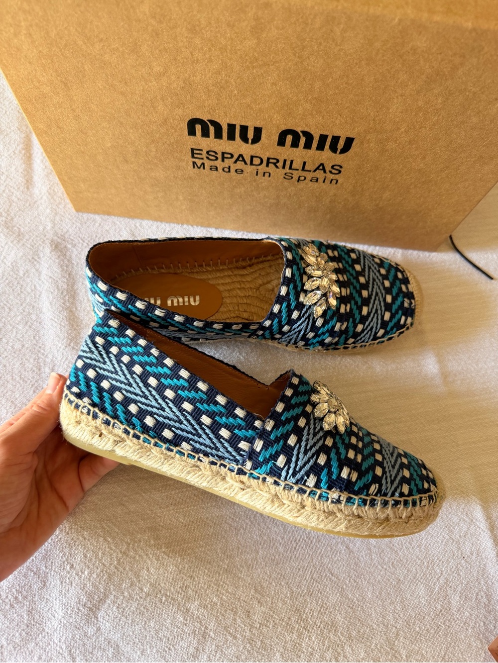 Miu Miu Bijou Canvas Espadrilles, size 36 (6)